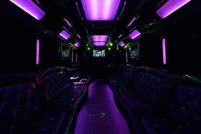 party bus flat-screen TVs