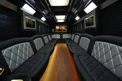 Stereo system on party bus