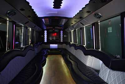 Sound system on party bus